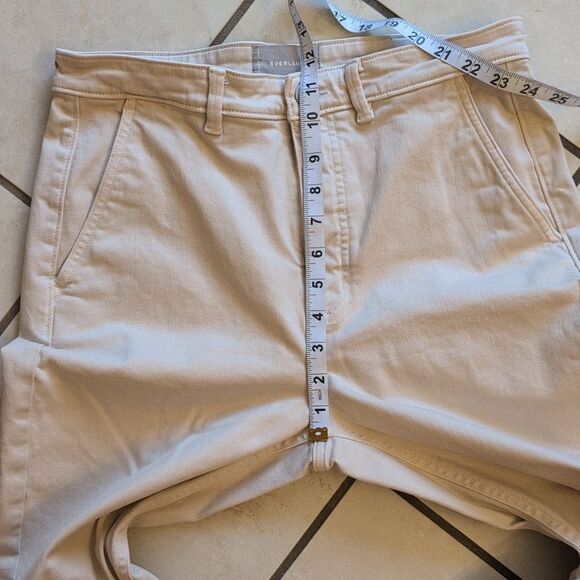 Everlane The Slim Leg Crop Tan Beige Cream White Size 10 - Picture 6 of 8